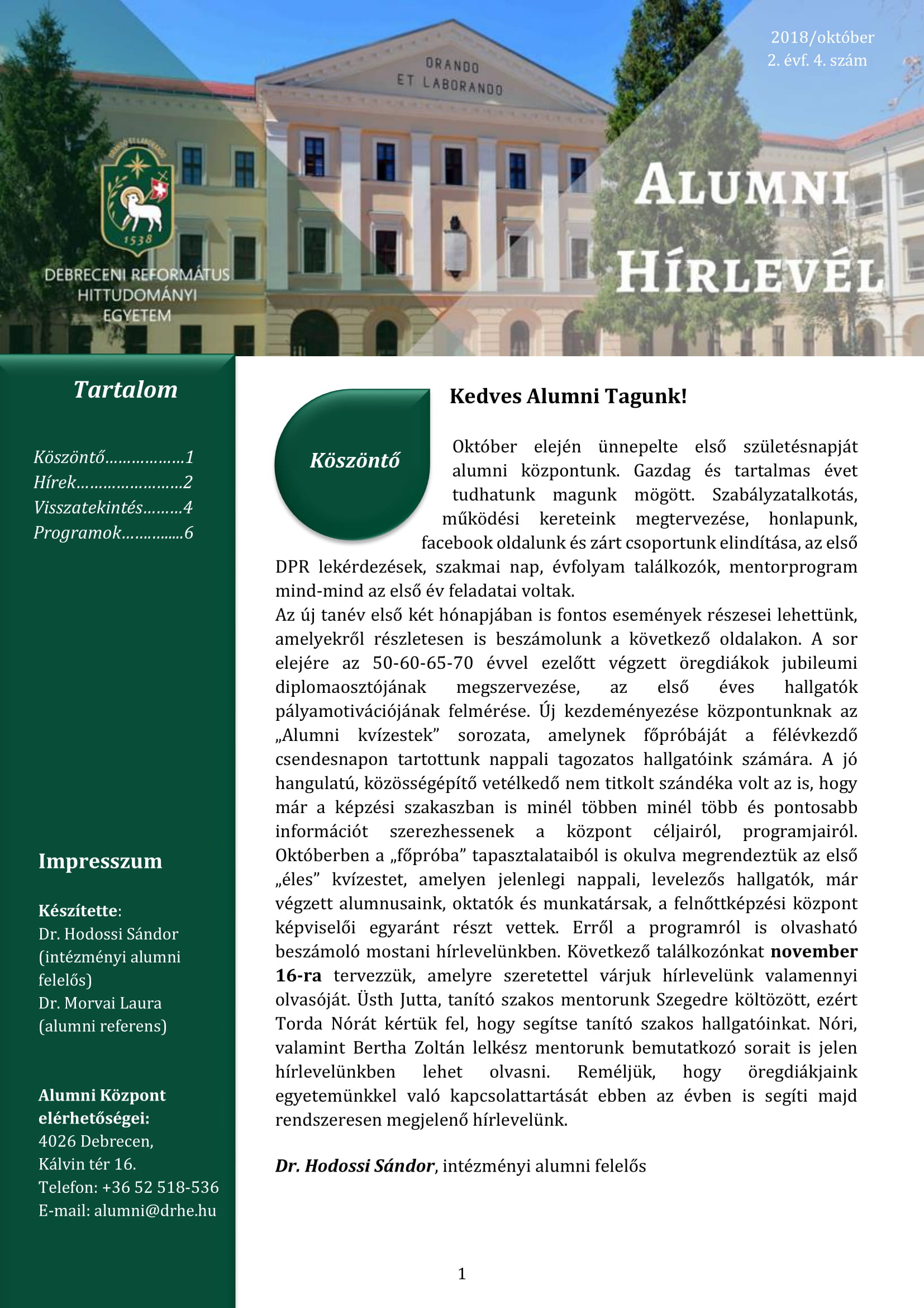 Alumni hírlevél_2018_október-1
